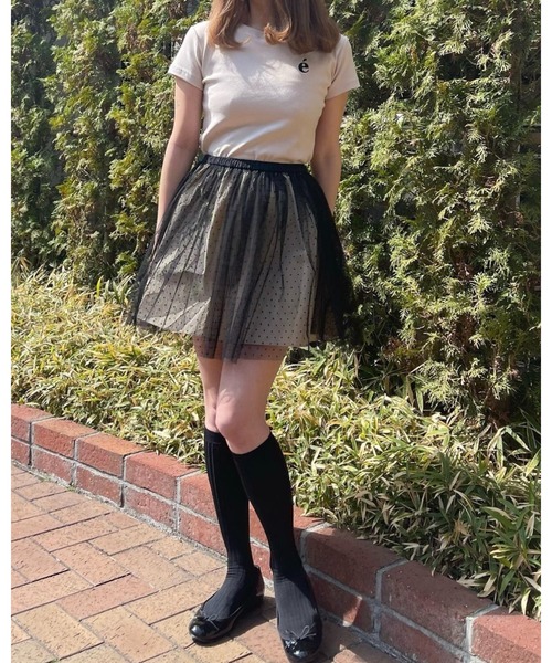 epine（エピヌ）の「tulle mini skirt（スカート・レディース・ブラック×ベージュ/ホワイト×ブラック/アニマル・FREE）」の8枚目の写真