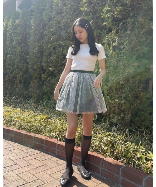 epine（エピヌ）の「tulle mini skirt（スカート・レディース・ブラック×ベージュ/ホワイト×ブラック/アニマル・FREE）」の5枚目の写真