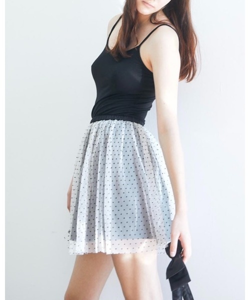 epine（エピヌ）の「tulle mini skirt（スカート・レディース・ブラック×ベージュ/ホワイト×ブラック/アニマル・FREE）」の13枚目の写真