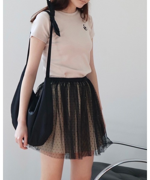 epine（エピヌ）の「tulle mini skirt（スカート・レディース・ブラック×ベージュ/ホワイト×ブラック/アニマル・FREE）」の6枚目の写真