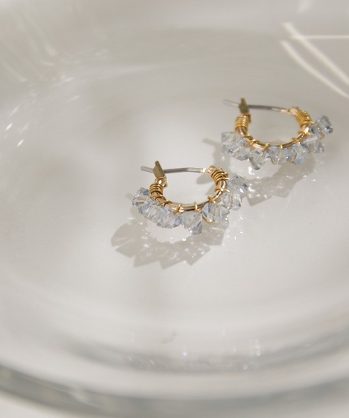 ROPE' PICNIC（ロペピクニック）の「カットカラービーズフープピアス（ピアス（両耳用）・レディース・グリーン/イエロー系その他/ブルー系その他4・FREE）」の3枚目の写真