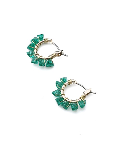 ROPE' PICNIC（ロペピクニック）の「カットカラービーズフープピアス（ピアス（両耳用）・レディース・グリーン/イエロー系その他/ブルー系その他4・FREE）」の10枚目の写真