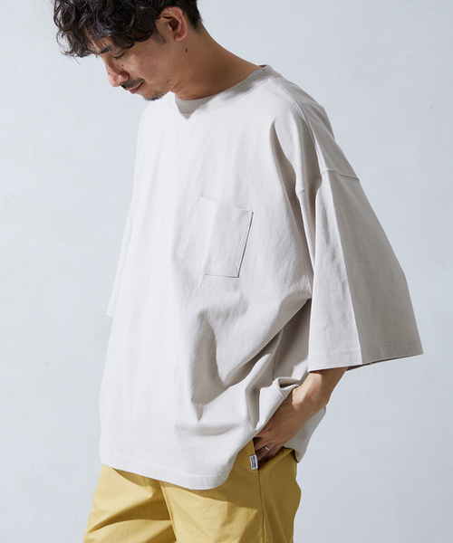 JOURNAL STANDARD relume（ジャーナルスタンダード　レリューム）の「USA オーバーサイズ ライトオンス Tシャツ（Tシャツ/カットソー・メンズ・パープル/グリーン/イエロー/ホワイト×ホワイト/ブラック/ホワイト・LARGE/MEDIUM）」の3枚目の写真