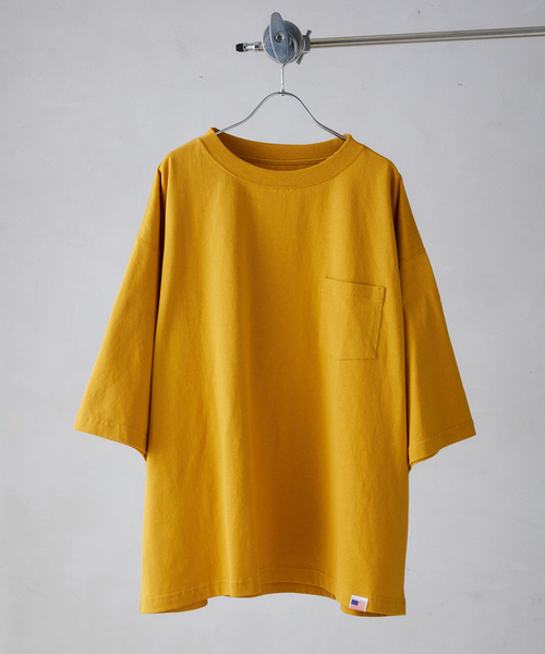 JOURNAL STANDARD relume（ジャーナルスタンダード　レリューム）の「USA オーバーサイズ ライトオンス Tシャツ（Tシャツ/カットソー・メンズ・パープル/グリーン/イエロー/ホワイト×ホワイト/ブラック/ホワイト・LARGE/MEDIUM）」の6枚目の写真
