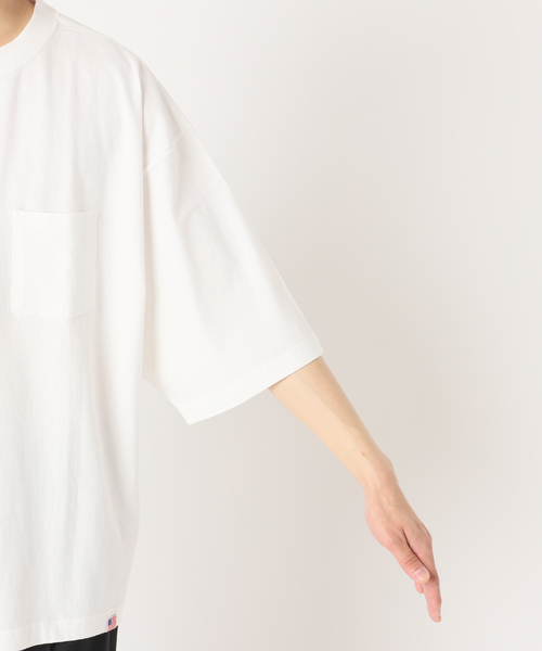 JOURNAL STANDARD relume（ジャーナルスタンダード　レリューム）の「USA オーバーサイズ ライトオンス Tシャツ（Tシャツ/カットソー・メンズ・パープル/グリーン/イエロー/ホワイト×ホワイト/ブラック/ホワイト・LARGE/MEDIUM）」の18枚目の写真