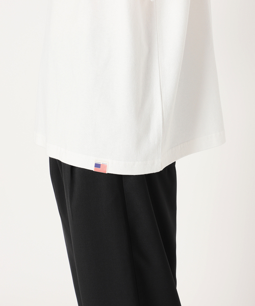 JOURNAL STANDARD relume（ジャーナルスタンダード　レリューム）の「USA オーバーサイズ ライトオンス Tシャツ（Tシャツ/カットソー・メンズ・パープル/グリーン/イエロー/ホワイト×ホワイト/ブラック/ホワイト・LARGE/MEDIUM）」の20枚目の写真