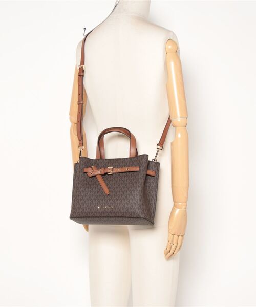 MICHAEL KORS（マイケルコース）の「EMILIA サッチェル スモール（ハンドバッグ・レディース・ブラウン・FREE）」の3枚目の写真