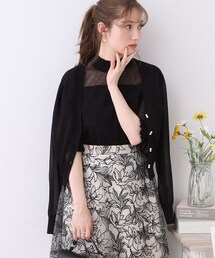 couture brooch | 【夏コーデに欠かせない、シアーカーデ。】LEVITA ダブルフェイクパールカーディガン(カーディガン/ボレロ)