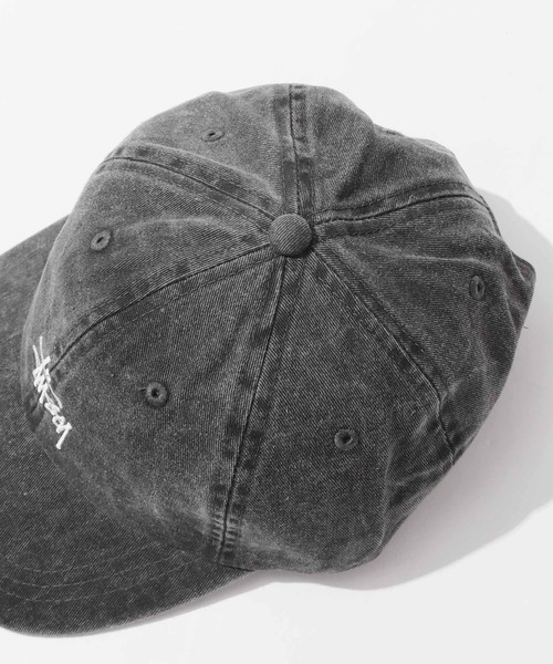 STUSSY（ステューシー）の「STUSSY/ステューシー WASHED STOCK LOW PRO CAP ロゴ キャップ ヴィンテージ風（キャップ・メンズ・ブラウン/チャコール/ネイビー/パープル・FREE）」の9枚目の写真