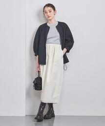 美品　ユナイテッドアローズ　ロングスカート　コクーン　ペンシル　ホワイト　M 美品ユナイテッドアローズロングスカートコクーンペンシルホワイトM