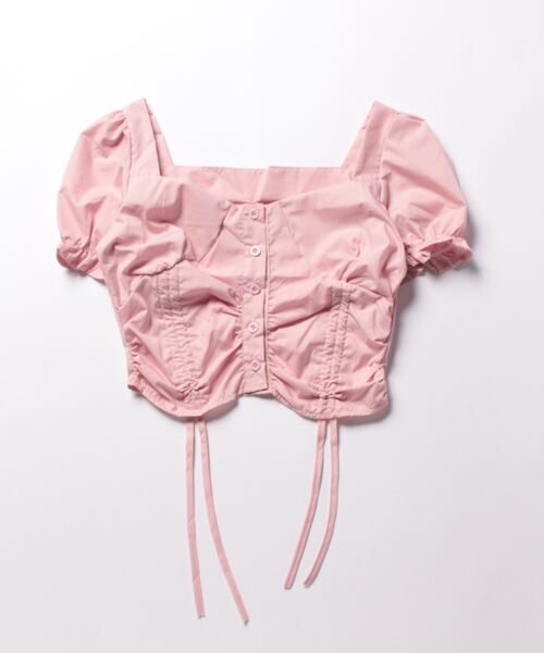 SPIGA（スピーガ）の「ﾀﾞﾌﾞﾙｼｬｰﾘﾝｸﾞﾌﾞﾗｳｽ（シャツ/ブラウス・レディース・ピンク/ホワイト・FREE）」の13枚目の写真