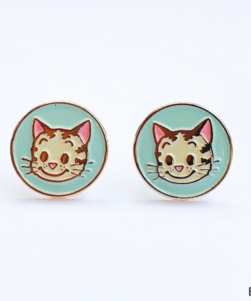 OSAMU GOODS(オサムグッズ)の「BUTTON&CUFFLINKS ボタンアンドカフリンクス:OSAMU GOODS オサムグッズ:ジャック ジル ねこイヤリング 犬イヤリング(イヤリング・レディース・ブルー系2/イエロー/レッド/イエロー系2/レッド系2/レッド系1/イエロー系/ブルー/ブルー系1/イエロー系1・FREE)」の4枚目の写真
