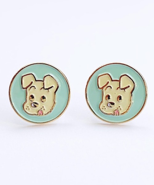 OSAMU GOODS(オサムグッズ)の「BUTTON&CUFFLINKS ボタンアンドカフリンクス:OSAMU GOODS オサムグッズ:ジャック ジル ねこイヤリング 犬イヤリング(イヤリング・レディース・ブルー系2/イエロー/レッド/イエロー系2/レッド系2/レッド系1/イエロー系/ブルー/ブルー系1/イエロー系1・FREE)」の5枚目の写真