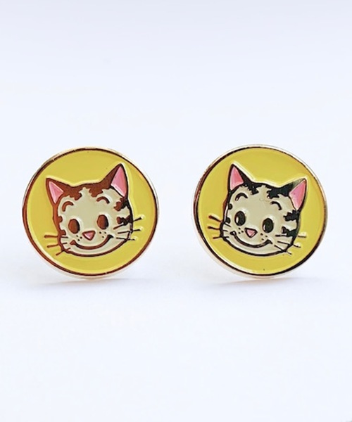 OSAMU GOODS(オサムグッズ)の「BUTTON&CUFFLINKS ボタンアンドカフリンクス:OSAMU GOODS オサムグッズ:ジャック ジル ねこイヤリング 犬イヤリング(イヤリング・レディース・ブルー系2/イエロー/レッド/イエロー系2/レッド系2/レッド系1/イエロー系/ブルー/ブルー系1/イエロー系1・FREE)」の6枚目の写真