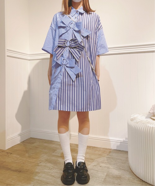 LA POMME petit オープンショルダー ブレザードレス（LA POMME petit  