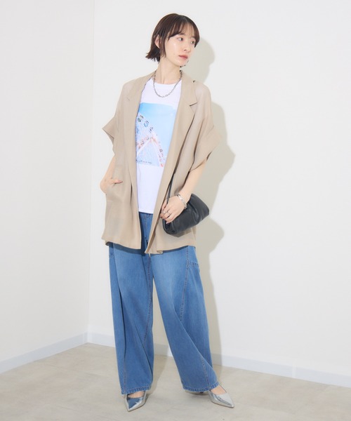 Dignite Collier メッシュ半袖ジャケット（テーラードジャケット