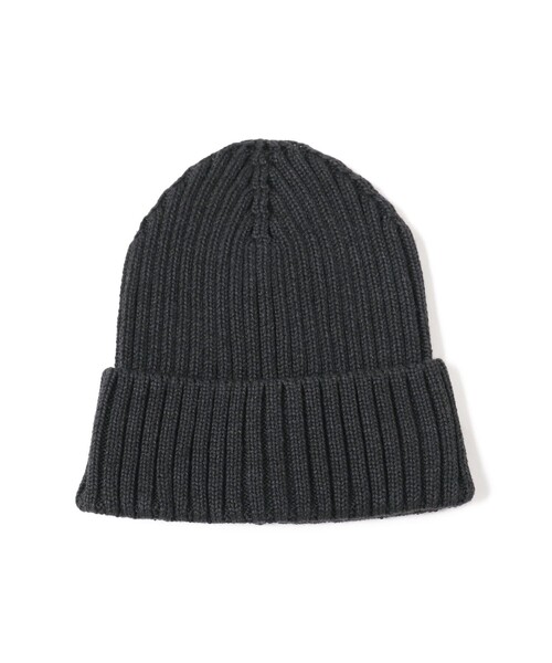 B:MING by BEAMS（ビーミングバイビームス）の「B:MING by BEAMS / コットンアクリル リブ ワッチキャップ（ニットキャップ/ビーニー・メンズ・カーキ/インディゴブルー/ブラック・ONE SIZE）」の2枚目の写真