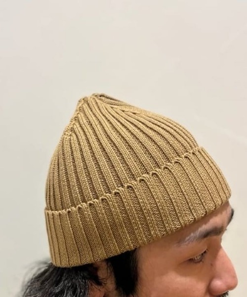 B:MING by BEAMS（ビーミングバイビームス）の「B:MING by BEAMS / コットンアクリル リブ ワッチキャップ（ニットキャップ/ビーニー・メンズ・カーキ/インディゴブルー/ブラック・ONE SIZE）」の10枚目の写真