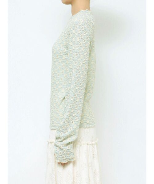 merry jenny（メリージェニー）の「floralストレッチレースtops（Tシャツ/カットソー・レディース・オフホワイト/ライトブルー/アイボリー・FREE）」の16枚目の写真