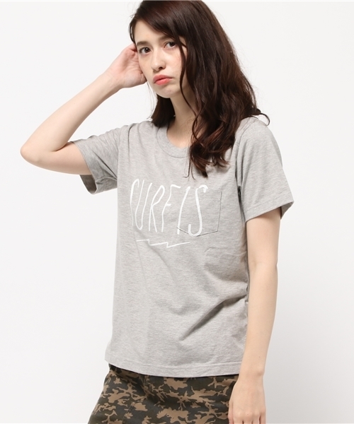 ROSE BUD（ローズバッド）の「S-LCTT-15143 SURF IS S/S-T（Tシャツ/カットソー・レディース・ホワイト/ミックスグレー・ONE SIZE）」の2枚目の写真