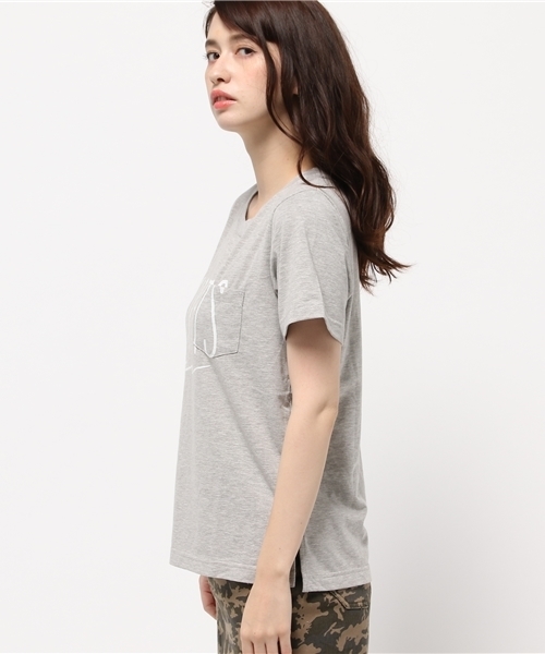 ROSE BUD（ローズバッド）の「S-LCTT-15143 SURF IS S/S-T（Tシャツ/カットソー・レディース・ホワイト/ミックスグレー・ONE SIZE）」の12枚目の写真