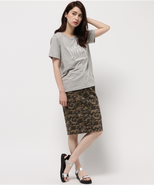 ROSE BUD（ローズバッド）の「S-LCTT-15143 SURF IS S/S-T（Tシャツ/カットソー・レディース・ホワイト/ミックスグレー・ONE SIZE）」の10枚目の写真