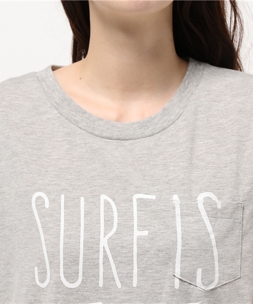 ROSE BUD（ローズバッド）の「S-LCTT-15143 SURF IS S/S-T（Tシャツ/カットソー・レディース・ホワイト/ミックスグレー・ONE SIZE）」の9枚目の写真