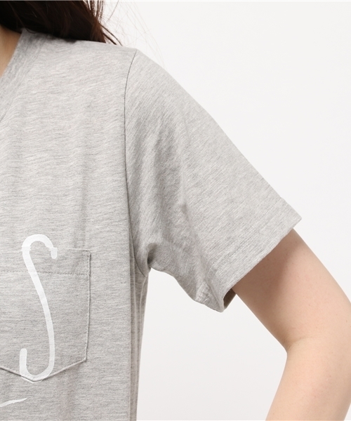 ROSE BUD（ローズバッド）の「S-LCTT-15143 SURF IS S/S-T（Tシャツ/カットソー・レディース・ホワイト/ミックスグレー・ONE SIZE）」の8枚目の写真