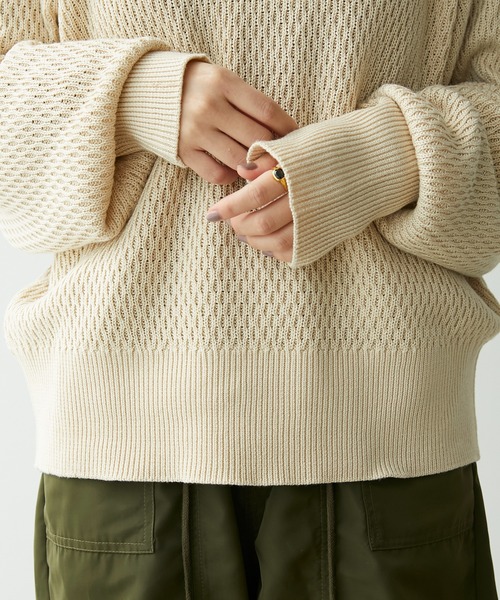 セール】サーマルニットラグランスリーブプルオーバー（ニット