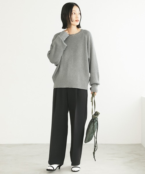 セール】サーマルニットラグランスリーブプルオーバー（ニット