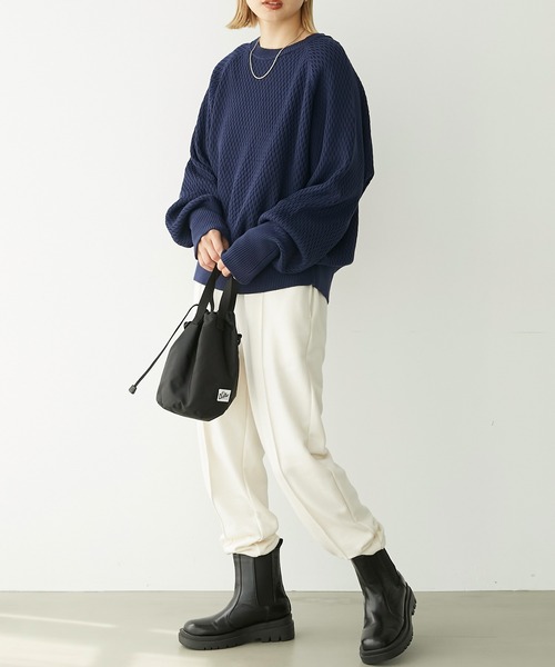 セール】サーマルニットラグランスリーブプルオーバー（ニット