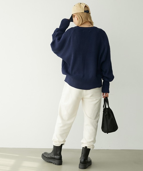 セール】サーマルニットラグランスリーブプルオーバー（ニット