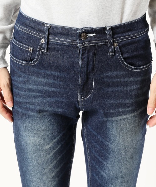 TopIsm(トップイズム)の「スーパーストレッチ ダメージスキニーデニムパンツ(デニムパンツ・メンズ・ブラック系その他2/ワンウォッシュ/ブラック系その他/サックスブルー/ケミカルウォッシュ・M/L/LL)」の14枚目の写真