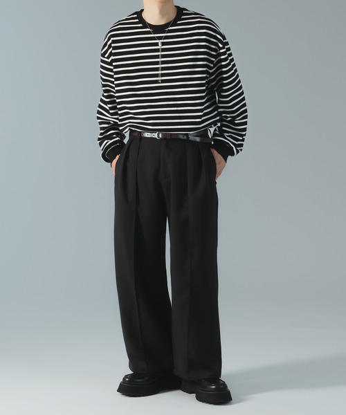 epnok（エプノック）の「ボクシーボーダーロンT（Tシャツ/カットソー