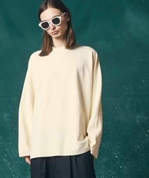 MAISON SPECIAL（メゾンスペシャル）の「《UNISEX》18G Milan Ribs Prime-Over Crew Neck Knit Pullover/18ゲージミラノリブプライムオーバークルーネックニットプルオーバー【MAISON SPECIAL/メゾンスペシャル】（Tシャツ/カットソー・メンズ）」