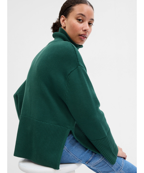GAP（ギャップ）の「リラックス タートルネック チュニックセーター（ニット/セーター・レディース・ブルー/ブラック/グリーン・XS/M/S/XL/XXS/L）」の6枚目の写真