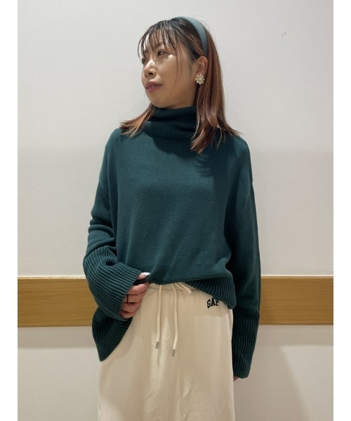 GAP（ギャップ）の「リラックス タートルネック チュニックセーター（ニット/セーター・レディース・ブルー/ブラック/グリーン・XS/M/S/XL/XXS/L）」の16枚目の写真