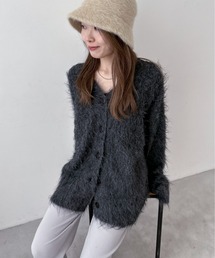 EPIMI E'PIMMY | 【ハンドウォッシャブル】シャギーVネックオーバーカーディガン(カーディガン/ボレロ)