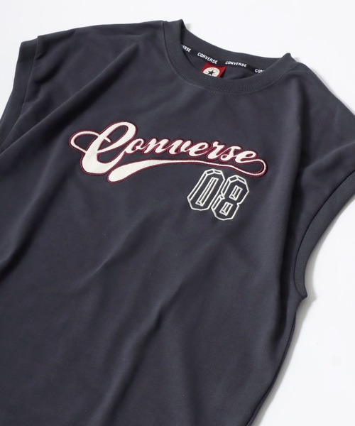 CONVERSE(コンバース)の「CONVERSE/コンバース カレッジロゴ ノースリーブ ベスト レディース メンズ(Tシャツ/カットソー・レディース・オートミール/スミクロ/ネイビー/ワイン・M/L/LL)」の2枚目の写真
