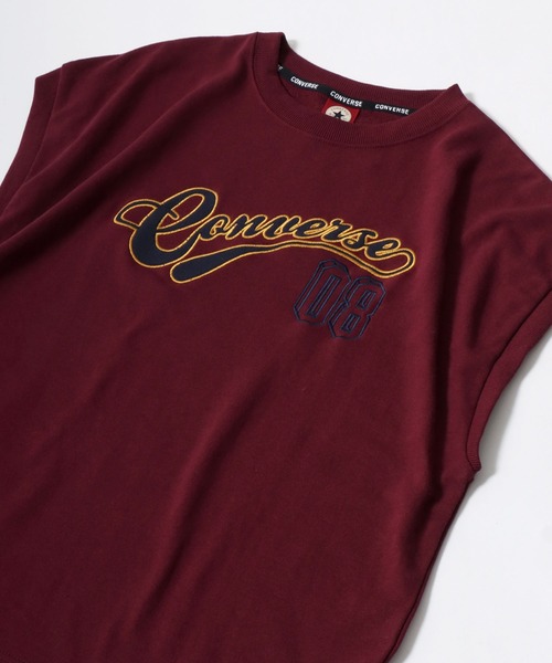 CONVERSE(コンバース)の「CONVERSE/コンバース カレッジロゴ ノースリーブ ベスト レディース メンズ(Tシャツ/カットソー・レディース・オートミール/スミクロ/ネイビー/ワイン・M/L/LL)」の4枚目の写真