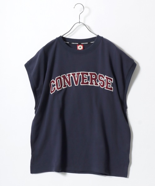 CONVERSE(コンバース)の「CONVERSE/コンバース カレッジロゴ ノースリーブ ベスト レディース メンズ(Tシャツ/カットソー・レディース・オートミール/スミクロ/ネイビー/ワイン・M/L/LL)」の13枚目の写真