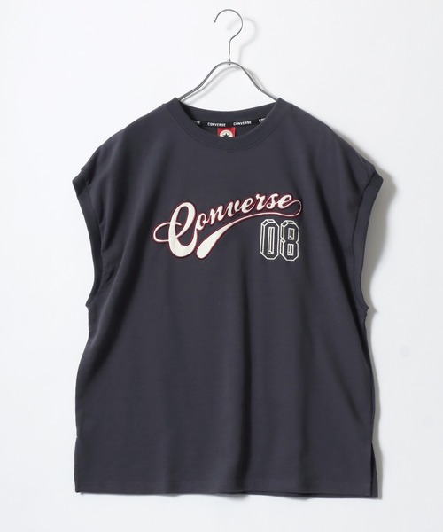 CONVERSE(コンバース)の「CONVERSE/コンバース カレッジロゴ ノースリーブ ベスト レディース メンズ(Tシャツ/カットソー・レディース・オートミール/スミクロ/ネイビー/ワイン・M/L/LL)」の12枚目の写真