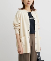 ミドル丈モックネックカーディガン