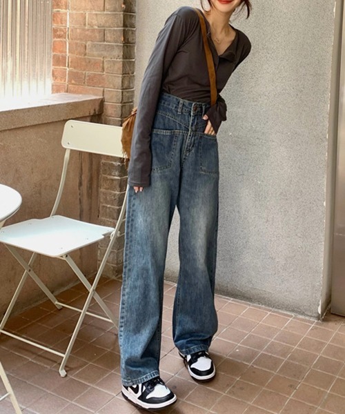 gossip！ロサンゼルス（ゴシップロサンゼルス）の「YUGA　ハイウエスト　デニムパンツ（デニムパンツ・レディース・インディゴブルー・M/S）」の4枚目の写真