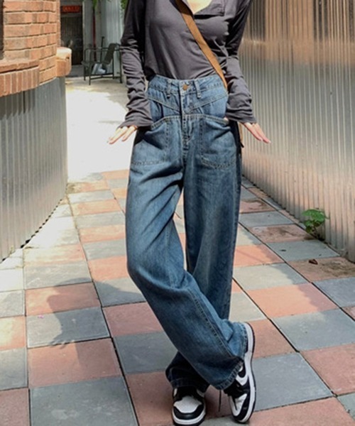 gossip！ロサンゼルス（ゴシップロサンゼルス）の「YUGA　ハイウエスト　デニムパンツ（デニムパンツ・レディース・インディゴブルー・M/S）」の2枚目の写真