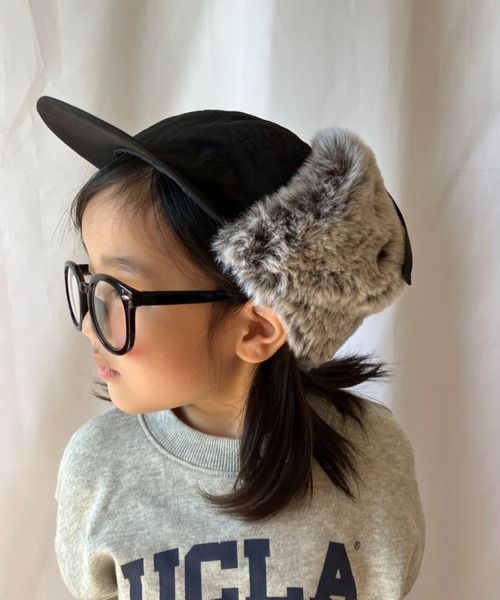 CIAOPANIC TYPY(チャオパニックティピー)の「【KIDS】ミリタリーフライトキャップ(キャップ・キッズ・カーキ/ブラック/アイボリー・ONE SIZE)」の21枚目の写真