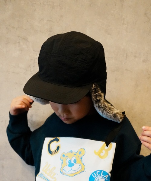 CIAOPANIC TYPY(チャオパニックティピー)の「【KIDS】ミリタリーフライトキャップ(キャップ・キッズ・カーキ/ブラック/アイボリー・ONE SIZE)」の5枚目の写真