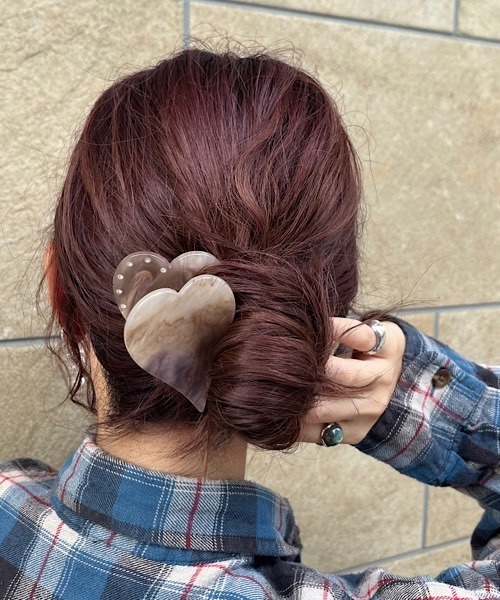秋のバレッタ ヘアクリップ KuKuLu TOKYO】Heart hair clips（バレッタ/ヘアクリップ）｜tone