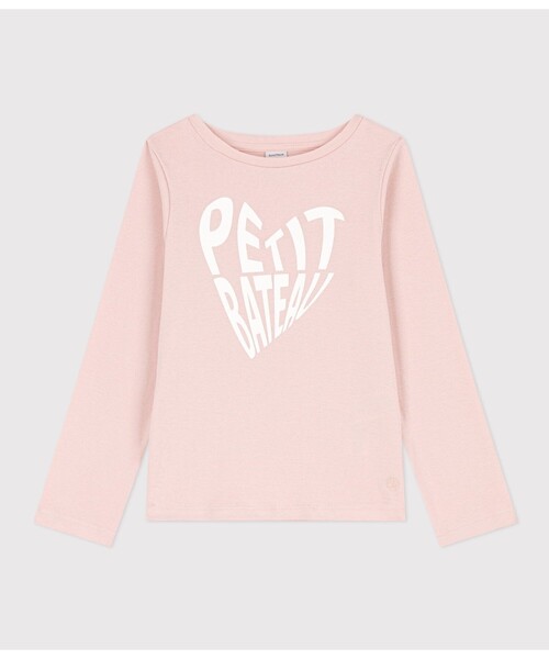 PETIT BATEAU(プチバトー)の「プリント長袖Tシャツ(Tシャツ/カットソー・キッズ・ホワイト×グリーン/ライトピンク/ライトグリーン/オフホワイト・4YEAR/5YEAR/3YEAR)」の4枚目の写真