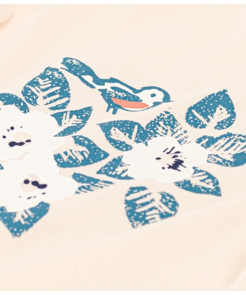 PETIT BATEAU(プチバトー)の「プリント長袖Tシャツ(Tシャツ/カットソー・キッズ・ホワイト×グリーン/ライトピンク/ライトグリーン/オフホワイト・4YEAR/5YEAR/3YEAR)」の8枚目の写真